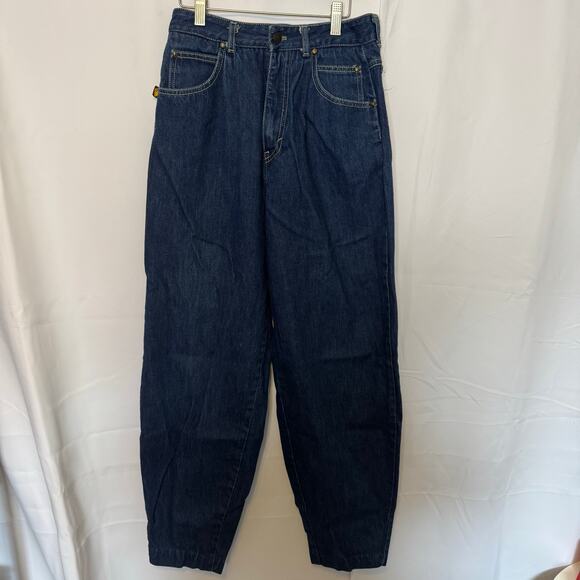 Vintage 80s Sasson High Waist Tapered Jeans Size 12 Blue Denim Made in USA - Picture 1 of 7